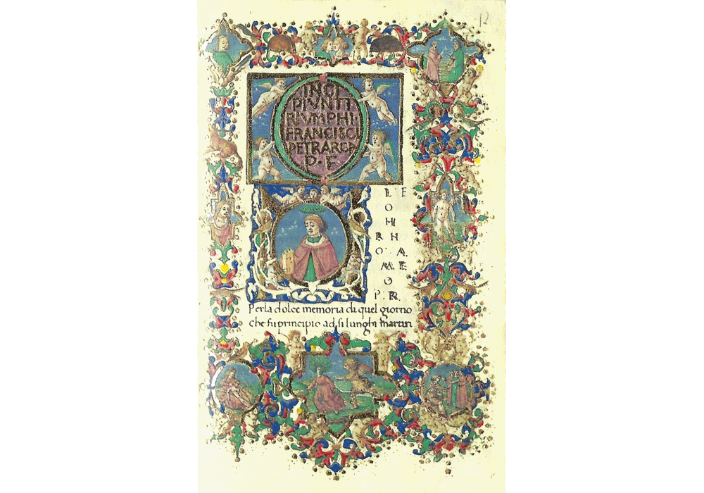 Trionfi-Petrarca-Zelada Codex-manuscrito iluminado códice-libro facsímil-Vicent García Editores-5 Detalle.